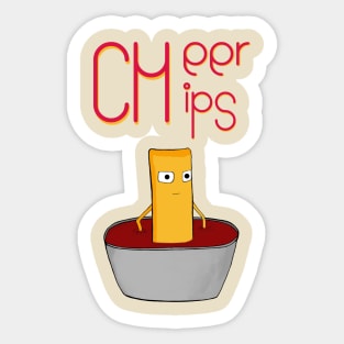 CHEER-CHIPS in ketchup🍿🌭🍟❗ Sticker